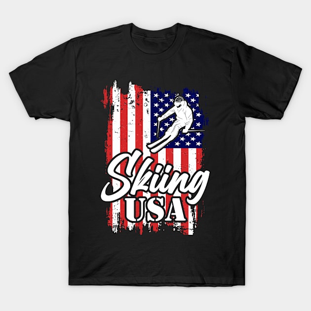 Skiing USA T Shirt For Women Men T-Shirt by Gocnhotrongtoi